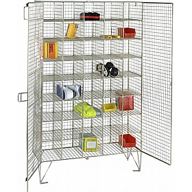 Ventra Premium 40 Person Wire Mesh Personal Effects Double Door Lockers