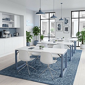 Tract Shades Hoop Leg Rectangular Breakout and Meeting Tables