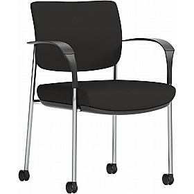 Brunswick Deluxe Chrome Frame Fabric Mobile Conference Chair