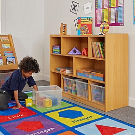 Milan 3 Level Nursery and Library Cabinets