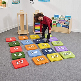 Rainbow Number Seat Cushions