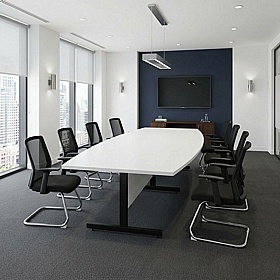 Crest Boat Shaped Meeting and Boardroom Tables