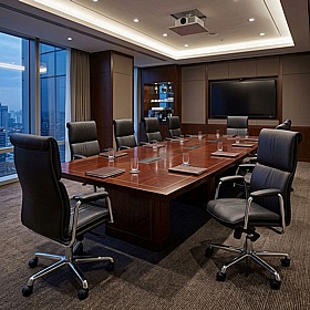 Boss Design Real Leather Delphi High Back Office Chair