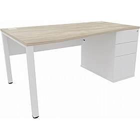 Analog Duo Wave Desks with Pedestal