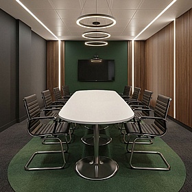 Pillar Plectrum Shaped Breakout and Boardroom Tables