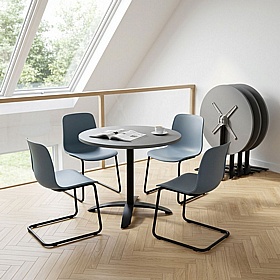 FLIP-ME Round Flip Top Breakout and Cafe Tables
