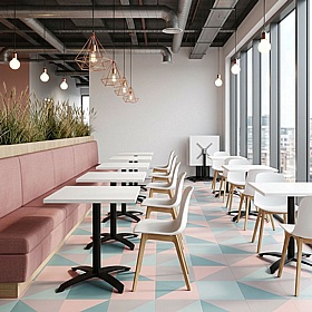FLIP-ME Laminate Square Flip Top Breakout and Cafe Tables