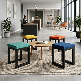 Urban Hoop Leg Upholstered Low Dining Stool