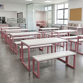 City Hoop Leg Dining Table and Bench Set