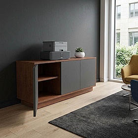 Boss Design Contract 3 Door Desk High Credenza with Plinth Base