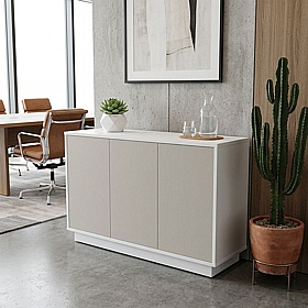 Boss Design Contract 3 Door Tall Credenza with Plinth Base