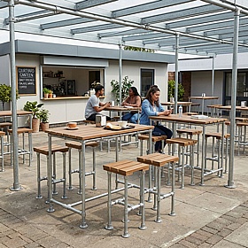 Scaffold Outdoor Poseur Dining Tables