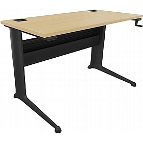 Kassini Shallow Crank Height Adjustable Rectangular Office Desks