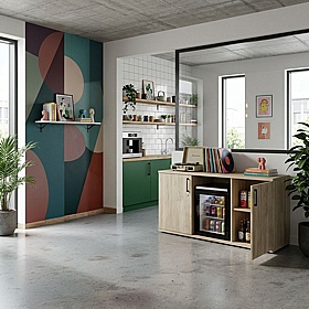 Unified 2 Door Fridge Credenza Unit