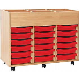 Biblio UltraBrite 6 Bay Kinderbox Storage with 18 Single Trays