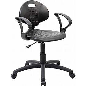 ProLab Industrial Poly Work Chair with Wheels or Glides