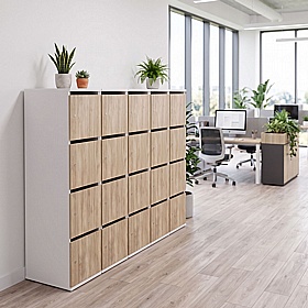 Unified Duo Wooden Office Post Lockers