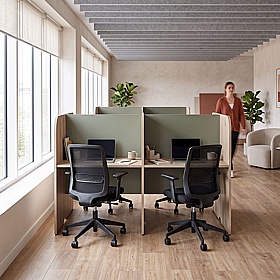 Modo Duo 4 Person Back to Back Study Focus Booths