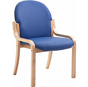 Lincoln Wooden Frame Anti Bacterial Vinyl Reception Waiting Room Chairs