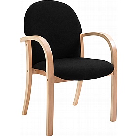 Lincoln Wooden Frame Fabric Reception Waiting Room Chairs with Arms