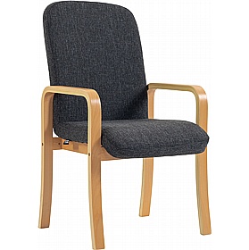 Oxford Wooden Frame Fabric Reception Waiting Room Chairs with Arms