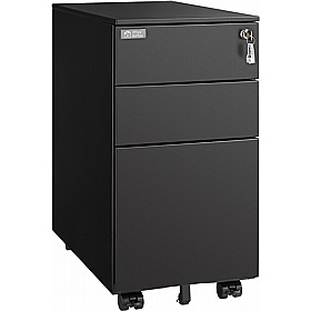 Horizon Slimline Metal Under Desk Mobile Office Drawer Pedestals