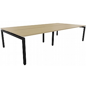 Gianni 4 Person Goalpost Rectangular Back to Back Sliding Top Bench Desks