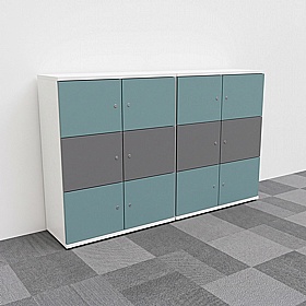 Matrix Duo 6 Person Wooden Office Lockers