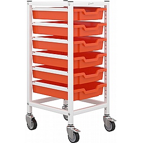 Gratnells Science Single Column 6 Shallow Tray Mobile Storage Frame