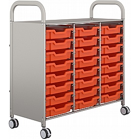Gratnells Callero Mobile Triple Column 24 Shallow Tray Storage
