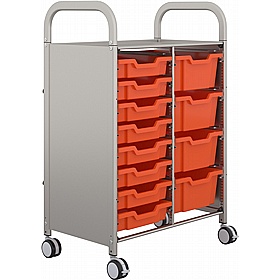 Gratnells Callero Mobile Double Column Combination Tray Storage