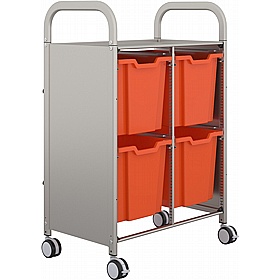 Gratnells Callero Mobile Double Column 4 Jumbo Tray Storage