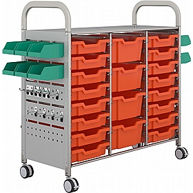 Gratnells Callero Triple Column Tray Storage STEAM Trolley