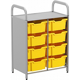 Gratnells Callero Systems Low Double Column 8 Deep Tray Storage Starter Unit