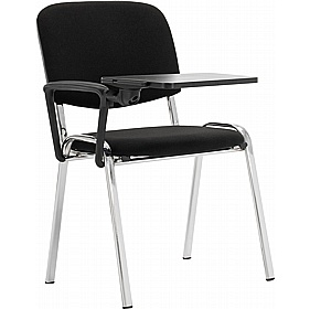 Swift ISO Chrome Frame Conference Chairs with Writing Tablet (Pack of 4)