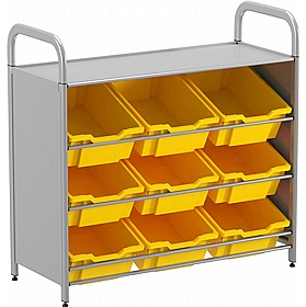Gratnells Callero Systems Low Tilted Triple Column 9 Deep Tray Storage Starter Unit