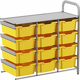 Gratnells Callero Systems Low Triple Column 12 Deep Tray Storage Extension Unit