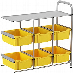 Gratnells Callero Systems Low Triple Column 6 Deep Tray Library Storage Extension Unit
