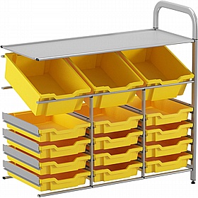 Gratnells Callero Systems Low Tilted Triple Column Combination Tray Storage Extension Unit