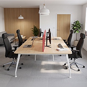 DNA 4 Person Rectangular Back to Back Bench Desks