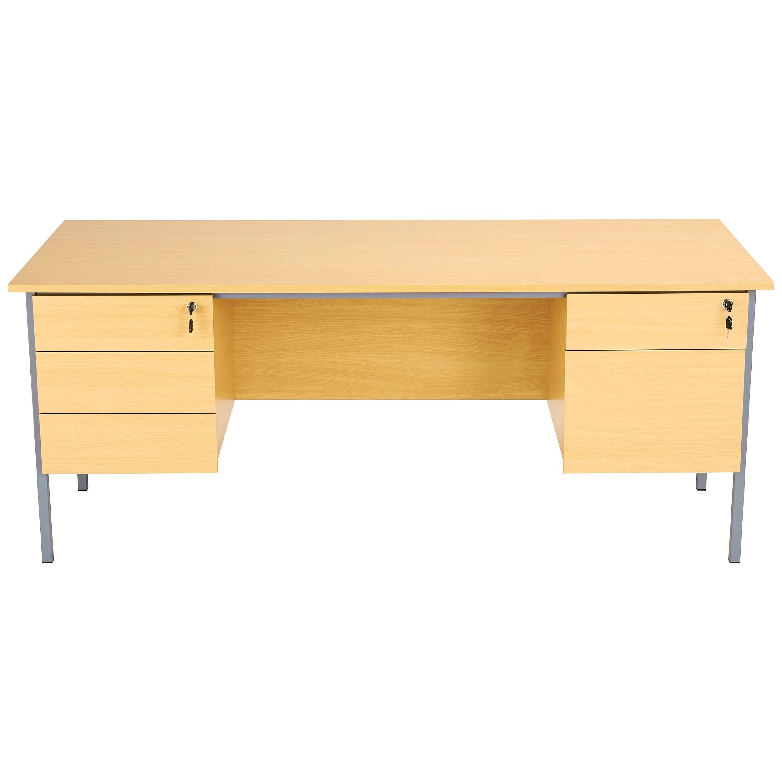 Eco 18 Rectangular Office Desks with 2 and 3 Drawers from our