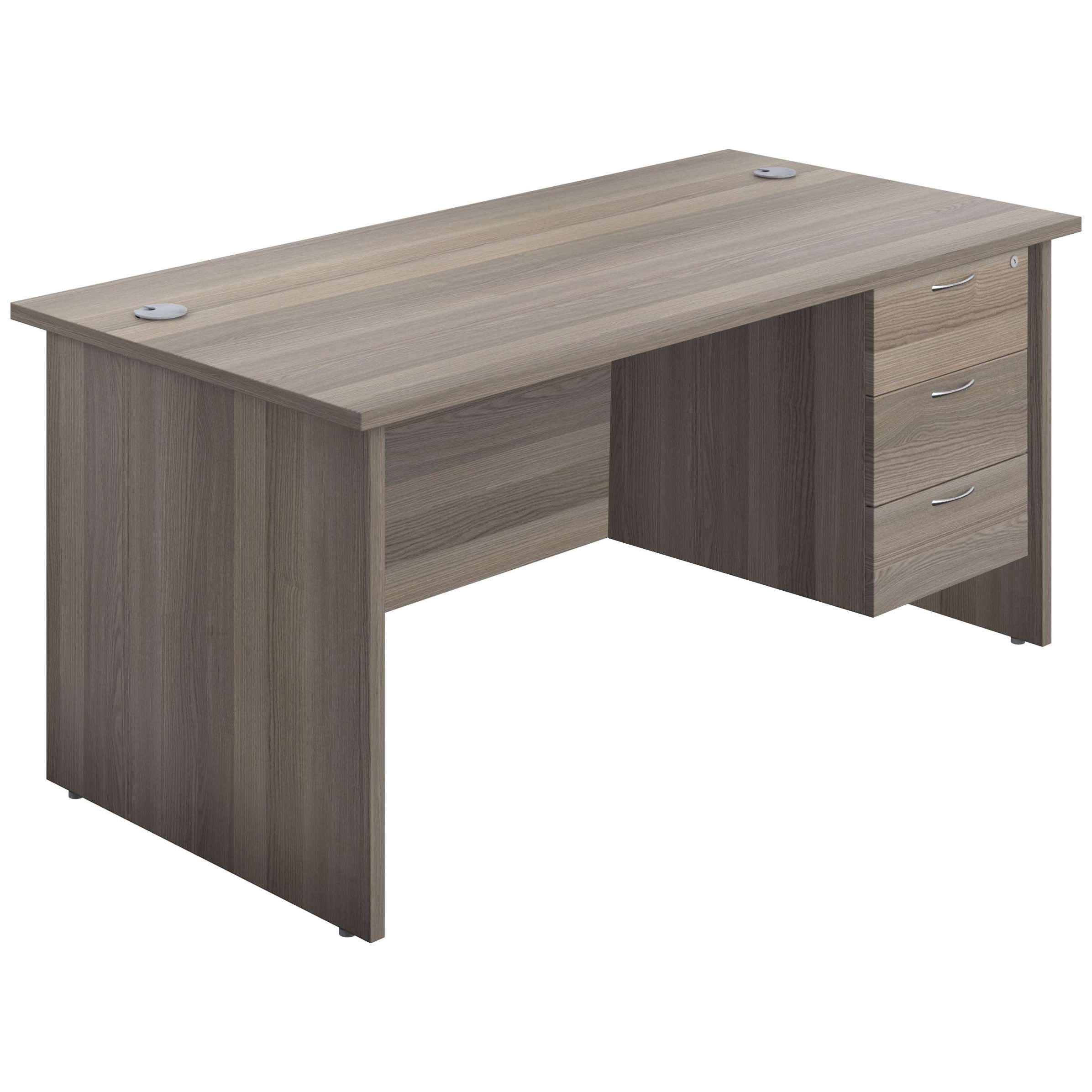 Rectangular office shop desk with drawers