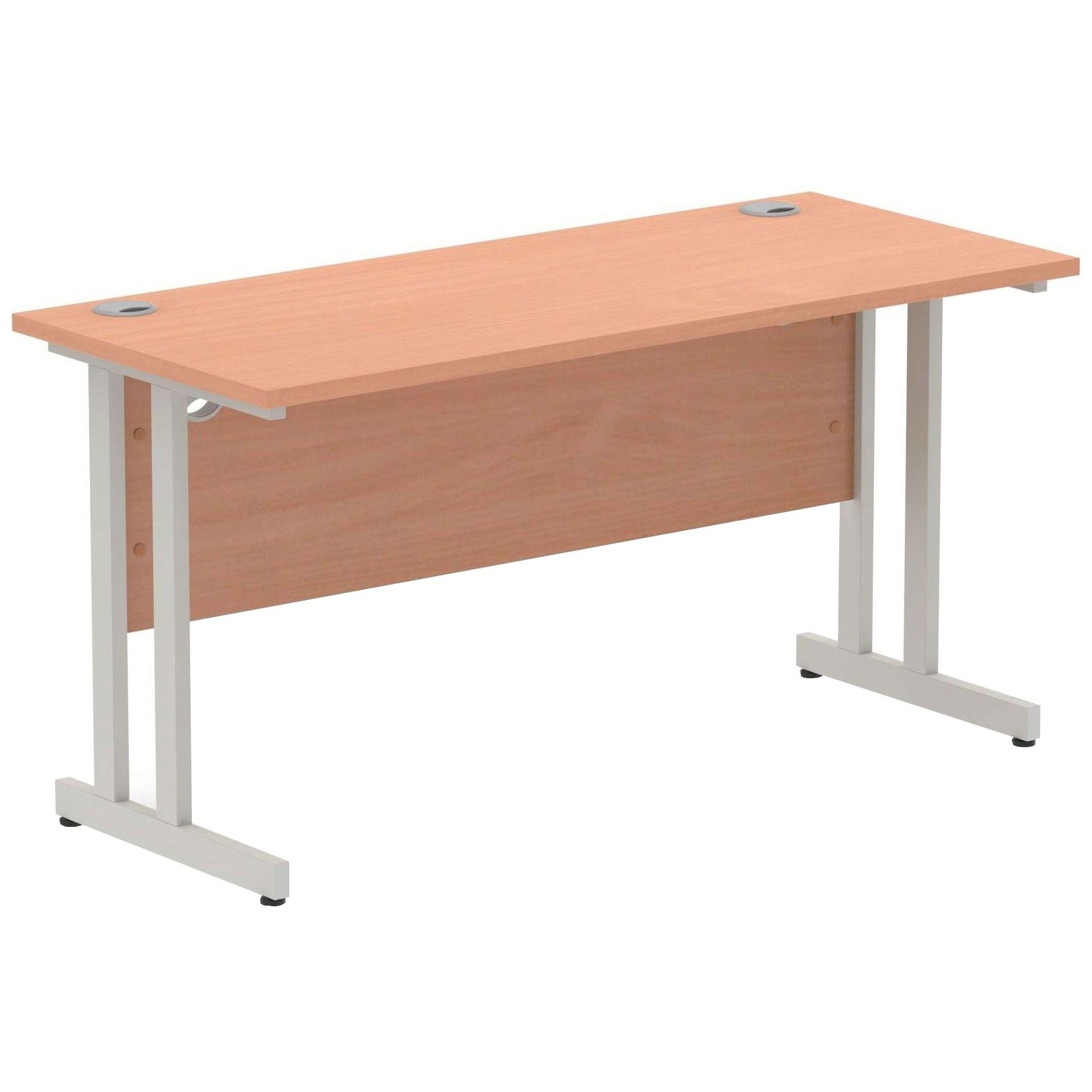 Shallow clearance depth desk