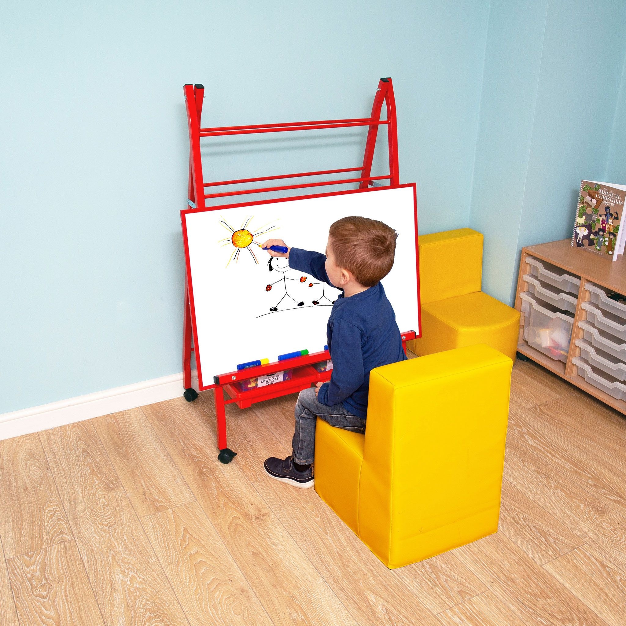 Landscape Classroom Whiteboard Easel from our Whiteboards range.